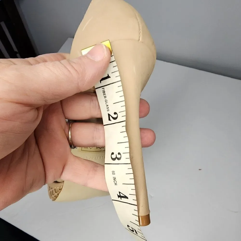 Call It Spring Women's Shoes Size 10 high Heels Vegan Leather Beige
